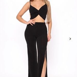 Shine On Me Pant Set - black